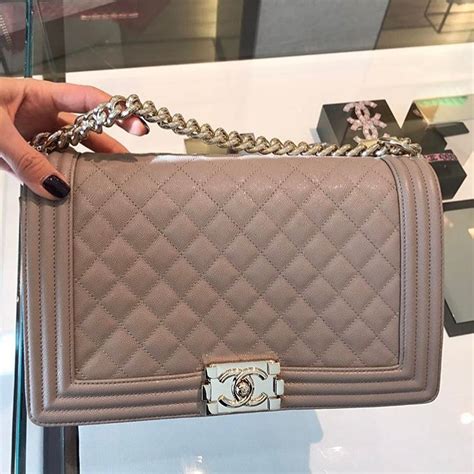 chanel quilted boy bag beige|Chanel boyfriend bag.